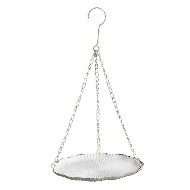 Krémové antik kovové závěsné krmítko pro ptáčky Joel - 25*43 cm Chic Antique