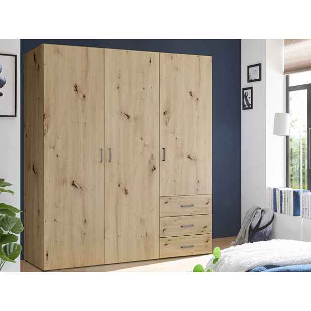 Šatní skříň Koski, 150 cm, dub artisan