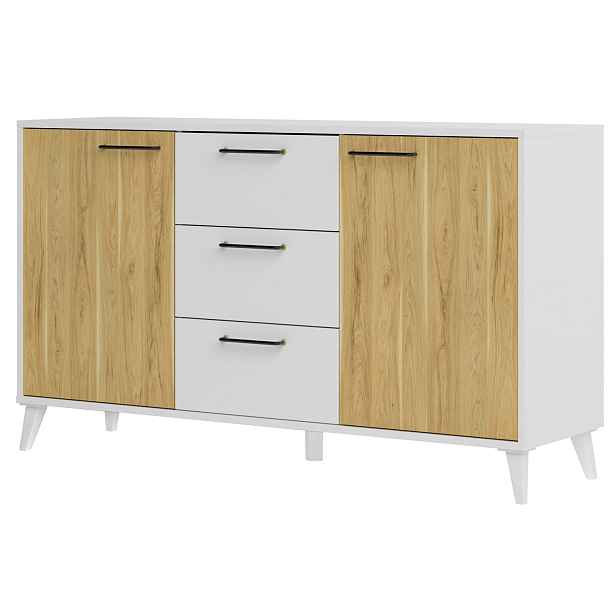 Szynaka Komoda Barris 45 140 cm ořech americký/bílá