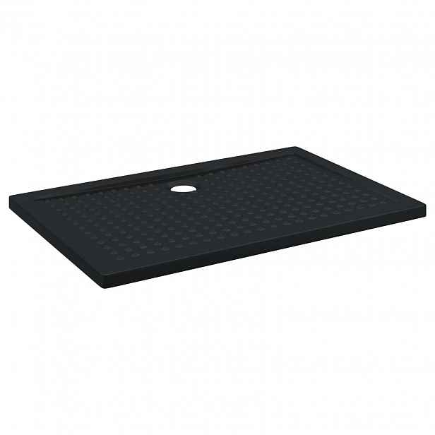 vidaXL Sprchový základní tác s tečkami 120 x 80 x 4 cm ABS Černá