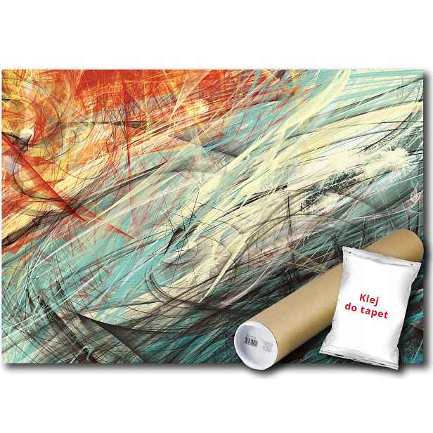 Vinylová fototapeta abstrakce grafika barva čára chaos linie 152x104
