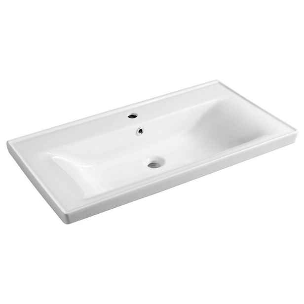 Aqualine SAVA 90 keramické umyvadlo nábytkové 90x46cm, bílá