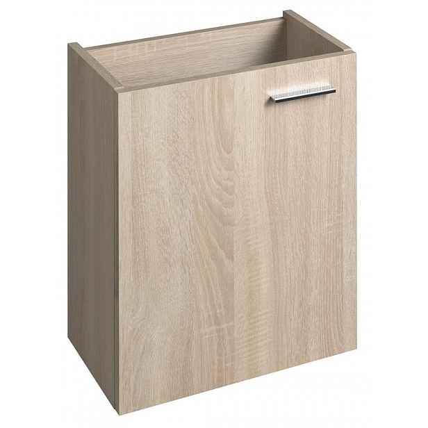 Aqualine Zoja - Umyvadlová skříňka závěsná 40x50x22 cm, dub platin 51049DP