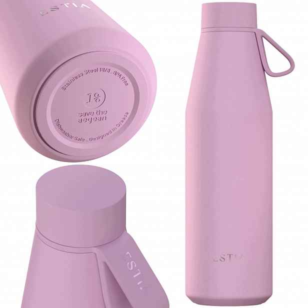 Termoláhev růžová 500 ml na vodu čaj Láhev Na Pití 100% vzduchotěsná Termoska