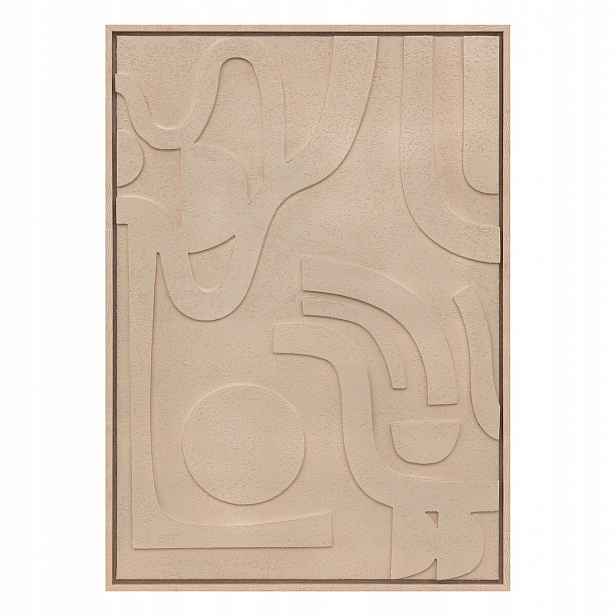 3D Obraz V Rámu 50 x 70 cm Na Stěnu Do Obývacího Pokoje Ložnice Hnědý Vertikální