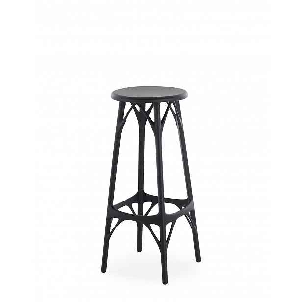 Barová židle A.I. STOOL LIGHT, v. 75 cm, více barev - Kartell Barva: černá