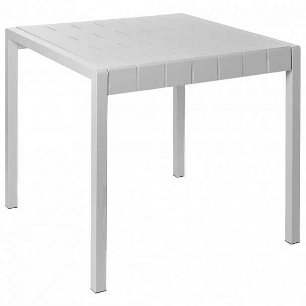 Beliani ZAHRADNÍ STŮL 81/84 cm Šedý Bartica