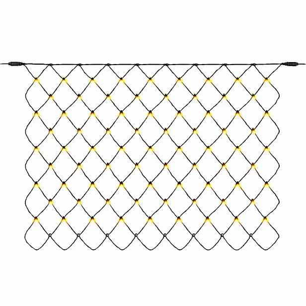 Hobby Line LED světelná síť, 200 × 150 cm, teple bílá, 90 diod, tmavě zelený kabel, IP44, prodlužovací