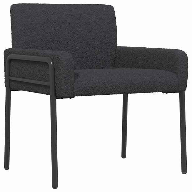 vidaXL Designové křeslo Tmavě šedá Bouclé