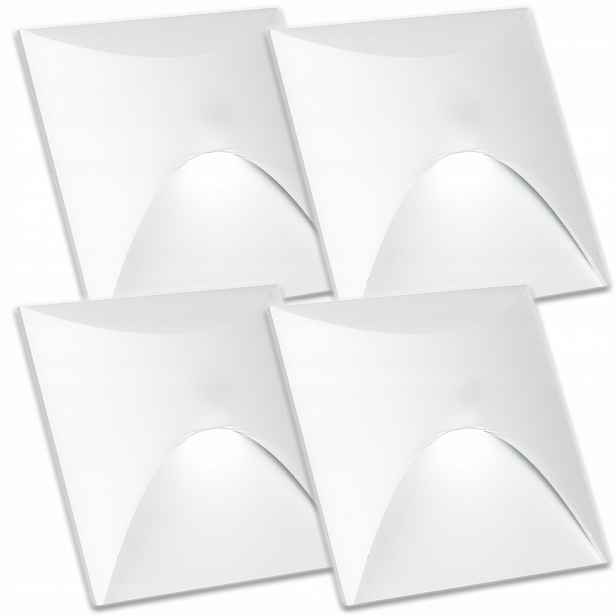 4x Aluminiová Schodišťová Světelná Objímka Osvětlení Schodů