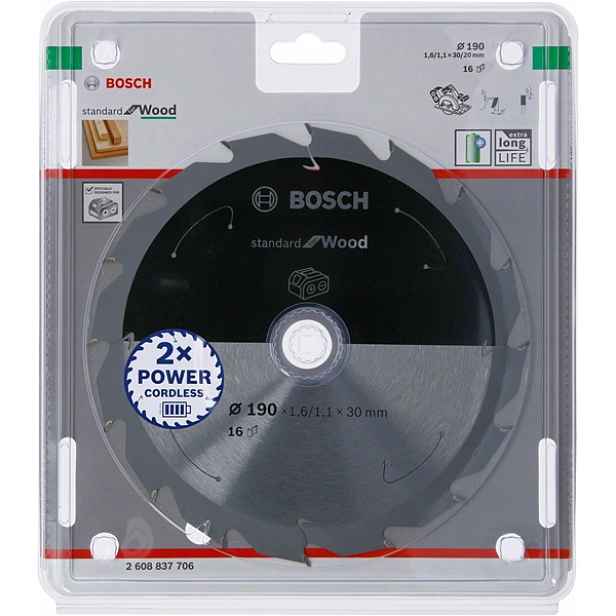 Bosch Pila Standard Wood Accu 190x30x16z B2608837706