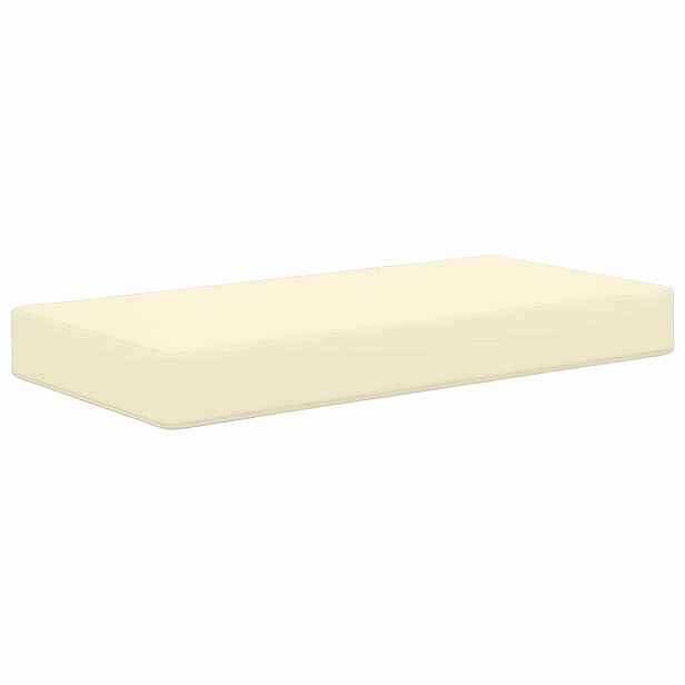 vidaXL Venkovní sedací polštář 100% polyester Krémová 80 x 40 x 8 cm