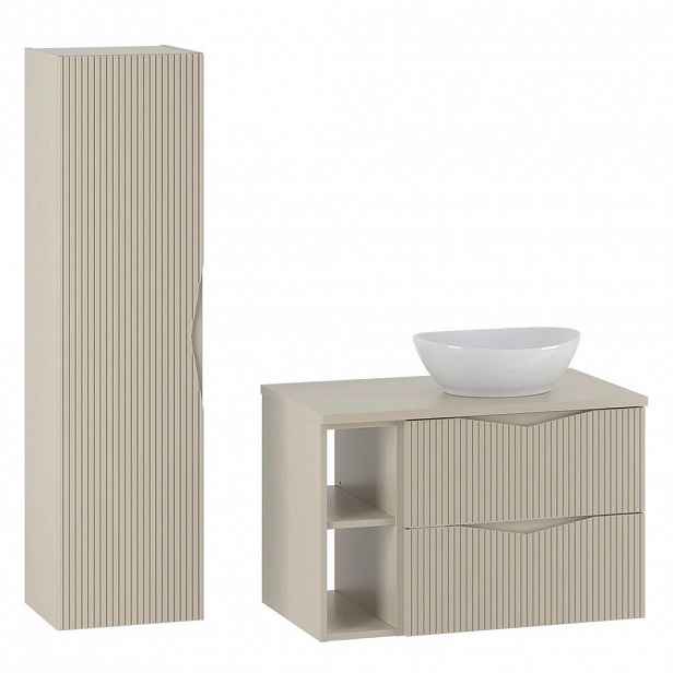 Petits-meubles KOUPELNOVÝ NÁBYTEK 80.6cm Tao 2er-Set Kašmír