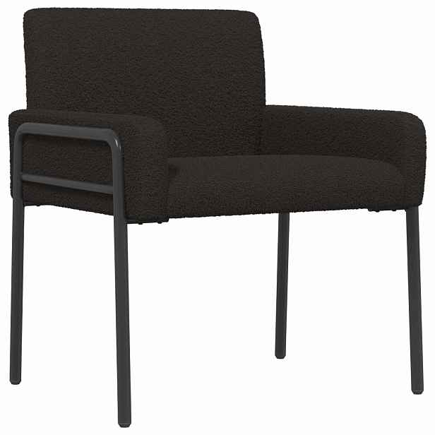vidaXL Designové křeslo Černá Bouclé
