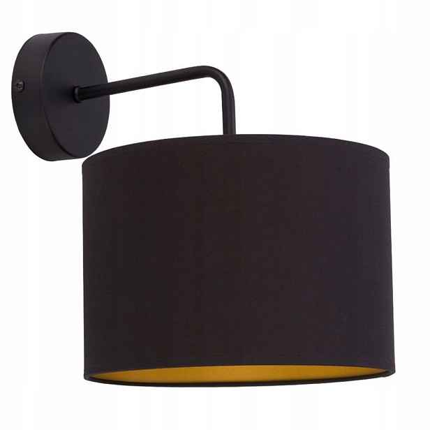 Černá nástěnná lampa Alice B s dekorativním akcentem nad postelí Nowodvorski