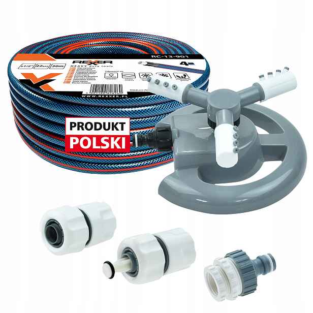 Hadice 1/2" 30 M 4 Vrstvená Spojky Zavlažovač Polský