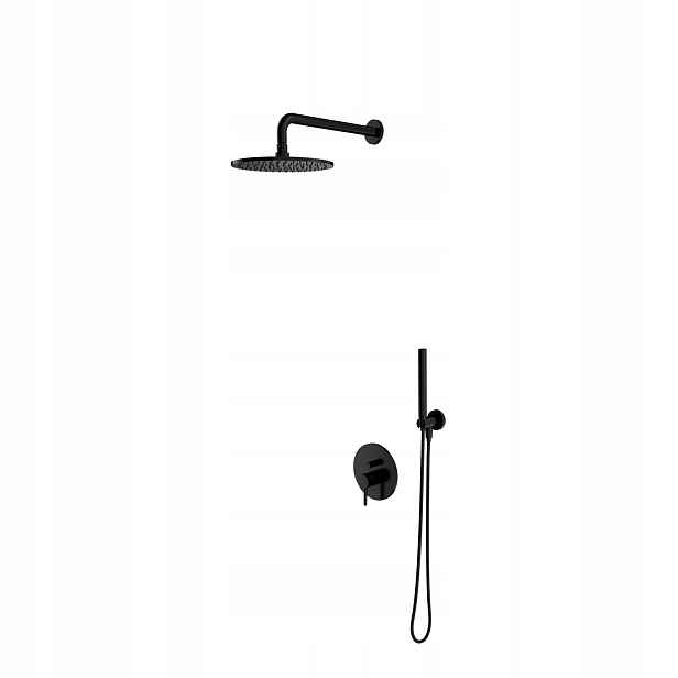 Sprchový set pod omítku Omnires Y černá matná s baterií SYSY18BL