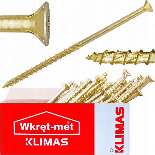 Tesařské Vruty Do Dřeva Wkcs 10x320 Torx Kuželová Hlava Klimas 25kusů