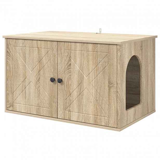 vidaXL Kočičí dům Sonoma 85 x 55 x 50,5 cm Kompozitní dřevo