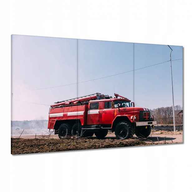 Obrazy 120x80 Červený hasičský vůz