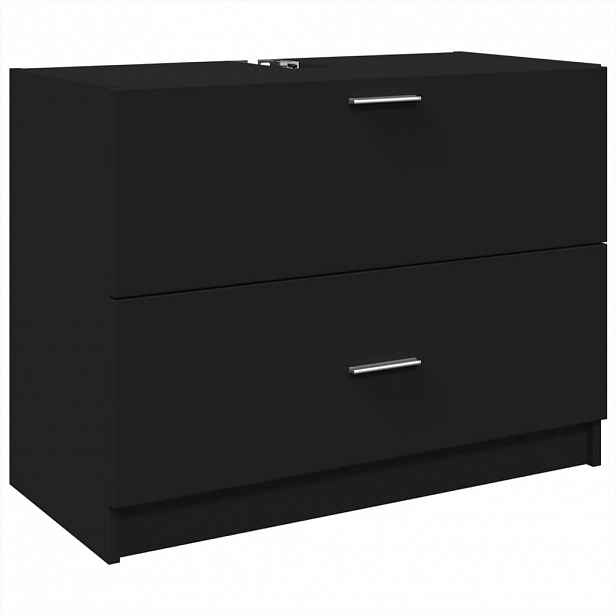 vidaXL Skříňka pod umyvadlo černá 78 x 37 x 59 cm kompozitní dřevo
