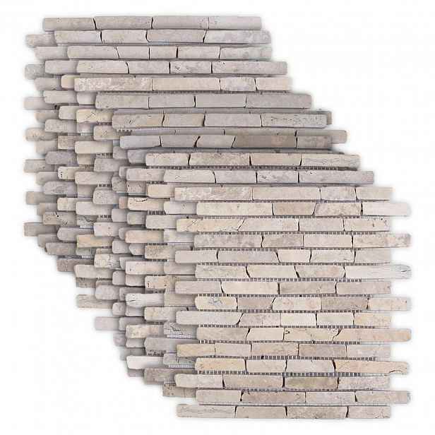 vidaXL Mozaikové dlaždice Krémová 30 x 30 cm Mramor