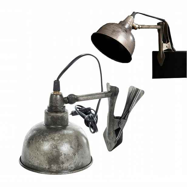 Připínací Lampa S Klipem na psací stůl noční kovová loftová stříbrná