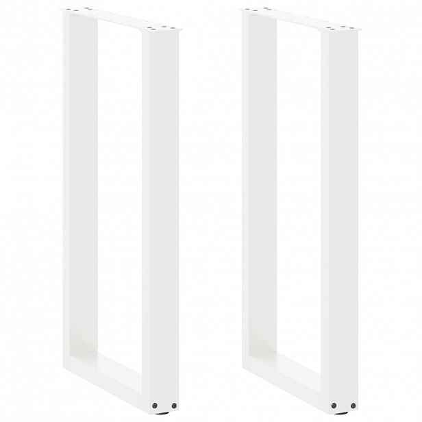 vidaXL Nohy barového stolu ve tvaru U, 2 ks, bílé, 40 x (90-91) cm, ocel