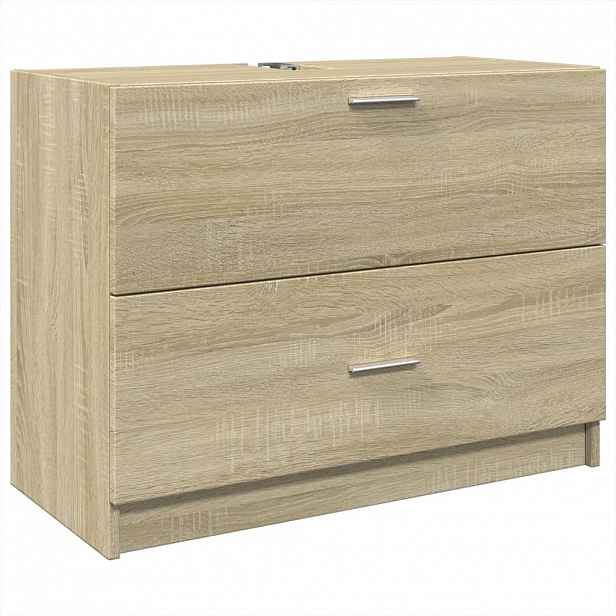 vidaXL Skříňka pod umyvadlo dub sonoma 78x37x59 cm kompozitní dřevo