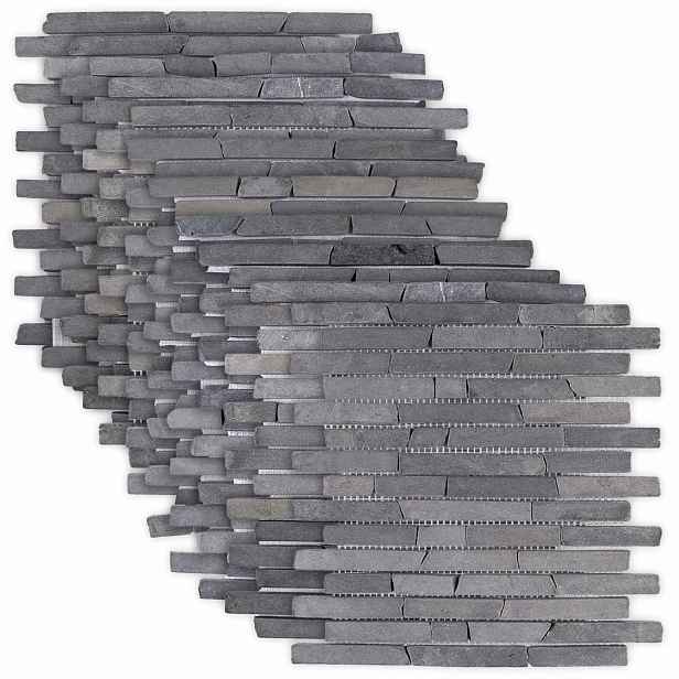vidaXL Mozaikové dlaždice Šedá 30 x 30 cm Mramor