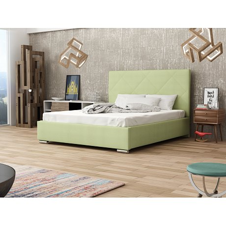 Čalouněná postel SOFIE 5 140x200 cm, zelená látka