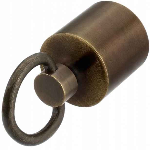 Elegantní zakončení lana 30 mm s očkem, úchytem – otřený bronz