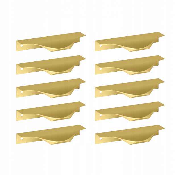 Set 10X Nábytková úchytka Zlatá 27,6 cm lehká a odolná UA04