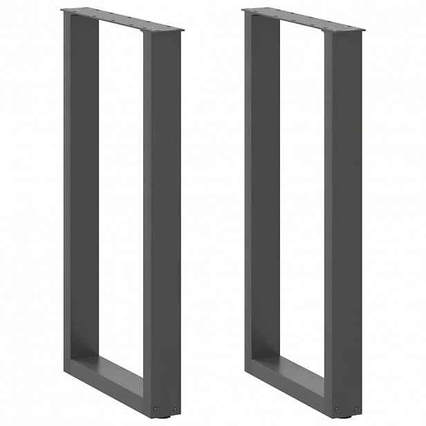 vidaXL Nohy barového stolu ve tvaru U 2 ks antracitové 40 x (90-91) cm ocelové