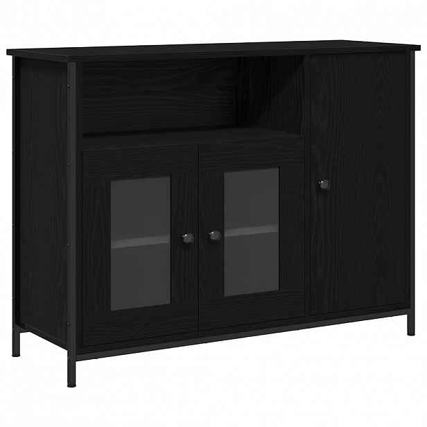 vidaXL Servírovací skříň Černý dub 100 x 35 x 75 cm