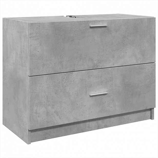 vidaXL Skříňka pod umyvadlo betonově šedá 78x37x59 cm kompozitní dřevo