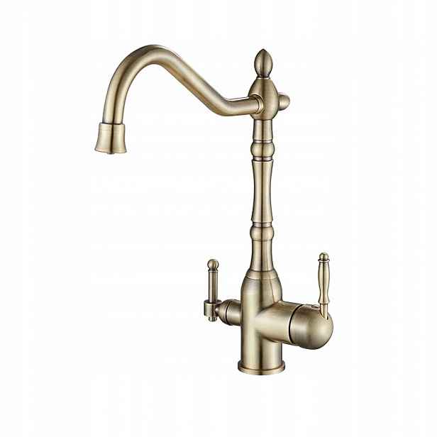 Zlatá třícestná baterie pro filtr Old Retro Gold Antické Zlato