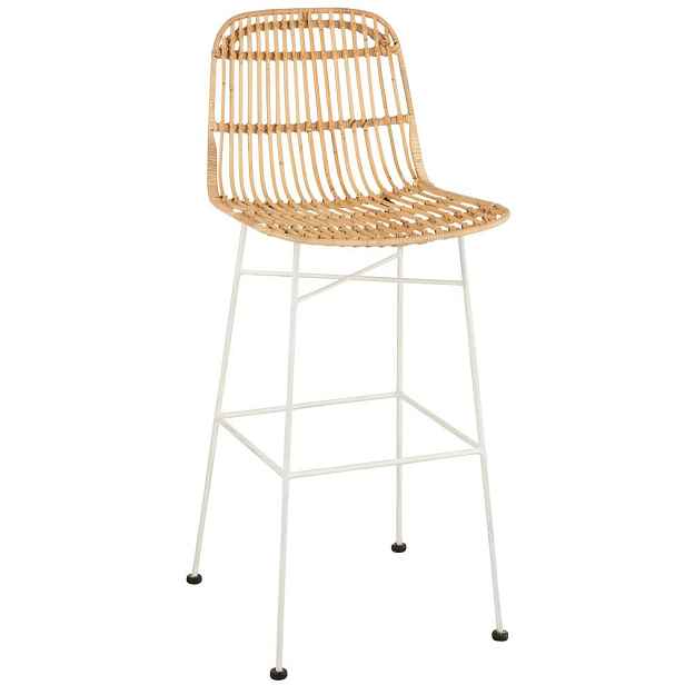 Přírodní ratanová barová židle Emmi Rattan Natural - 47*42*92cm J-Line by Jolipa
