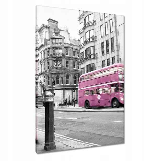 Obrazy 70x100 Pudrově růžový autobus