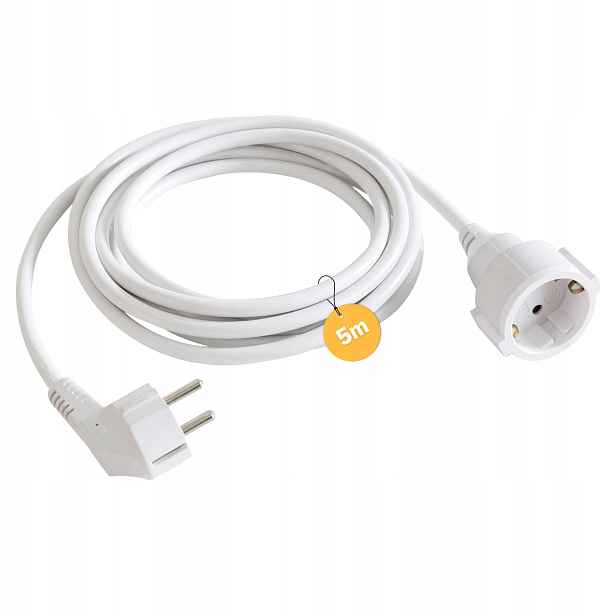 Prodlužovací Kabel Arebos 5 m IP20 Schuko vnitřní 1,5 mm² bílý