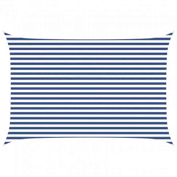 vidaXL Sluneční plachta Modrá a bílá 3 x 4,5 m 100% polyester Oxford