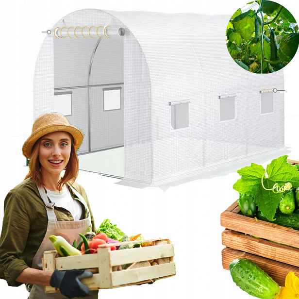 Fólie Skleníková 300X200X200 CM Uv Ventilace Okenní/zvukové Rolety Bílá