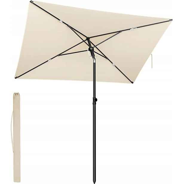 Klasický deštník Songmics béžový, 230 x 200 cm