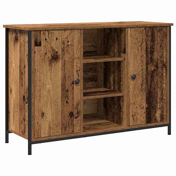 vidaXL Servírovací skříň Staré dřevo 100 x 35 x 70 cm