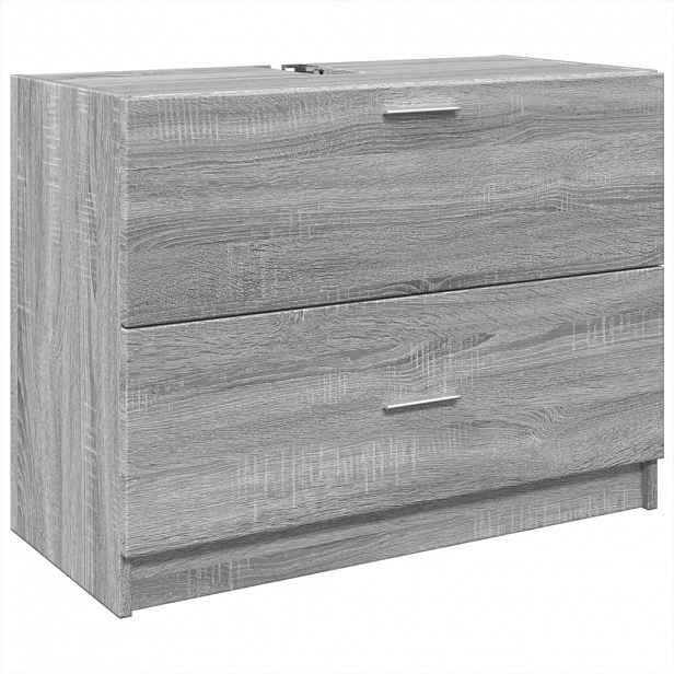 vidaXL Skříňka pod umyvadlo šedá sonoma 78x37x59 cm kompozitní dřevo