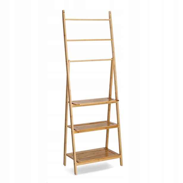 Koupelnový regál 3 police bambus 53x30,5x153,5cm