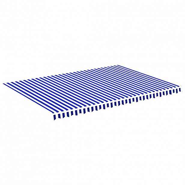 vidaXL Náhradní plachta na markýzu modrá a bílá 500 x 350 cm polyesterová