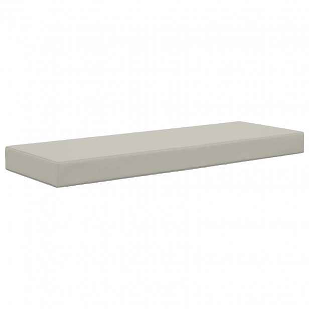 vidaXL Venkovní sedací polštář 100% polyester Šedá 111,5 x 40 x 8 cm
