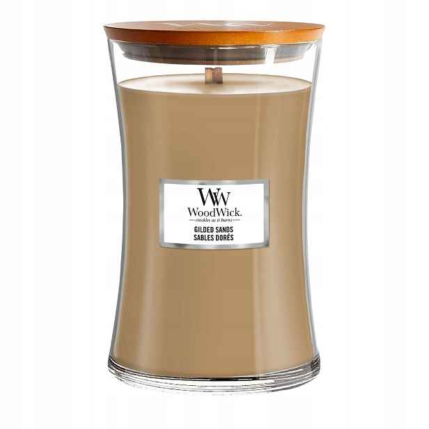 WoodWick velká vonná svíčka Gilded Sands