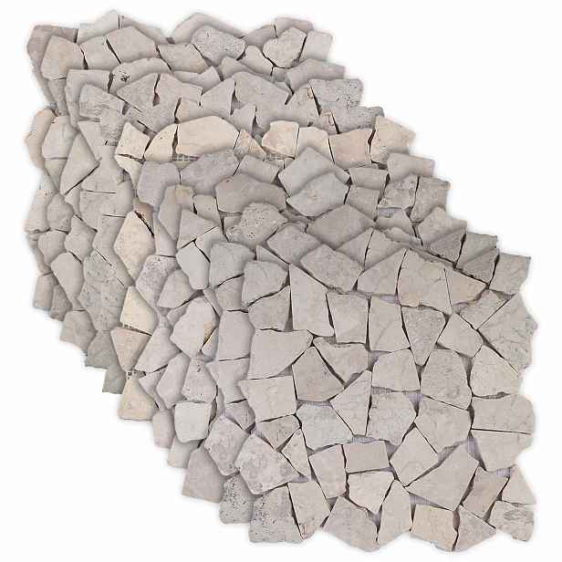 vidaXL Mozaikové dlaždice Krémová 30 x 30 cm Mramor